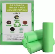 Compostable Rubbish Bin Liners – 10-Litre Biodegradable Garbage Bags (80 Pack)