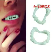 1~10PCS Halloween Fake Vampire Teeth Party Decoration For Kids Plastic False Vam