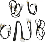 Diyeeni 5 Pieces Limit Switch Extension Cable for Ender 5, X Y Z E Axle Stepper Motor Extension Lines, Easy Installation, Marked with X Y Z E, for Ender, Pro, Plus