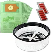 SPARES2GO Paper Bags & Microfibre Filter for Numatic Henry Hetty James Vacuum Cleaner (Pack of 10 Bags + 10 Fresheners)