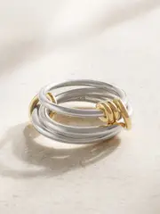 [Spinelli Kilcollin] Spinelli Kilcollin - Raneth Set Of Three Sterling Silver And 18-karat Gold Rings - 7 7 Silver