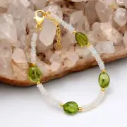 Ethiopian Opal Bracelet,Opal Beads Bracelet,Peridot Beaded Bracelet,Peridot