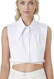 [Eyibenlilan] Detachable Pointed White Collar Fake Dicky Collar Cuellos Falsos para Mujer Half Shirts for Women Layering