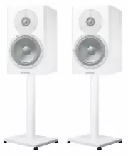 Pair 29” Steel White Stands For Dynaudio Excite X14 Bookshelf Speakers