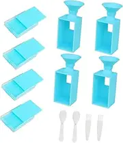 CarpNettore 4 Pack Rhinestone Painting Trays, Rhinestone Craft Tray, Embroidery Tools Storage Container, Large Plate Tool, Blue