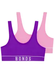 Girls Bonds 2Pk Retro Rib Crop