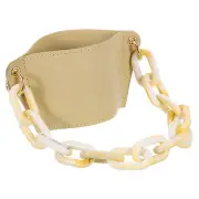 Water Bottle Carrier Holder with Acrylic Strap, 160x75mm Cup Holder, Dark Yellow