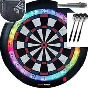 GRAN BOARD 3s LED BluetoothDartboard (Blue) with Special Bracket & ChoukouTip100pics & DartsSet