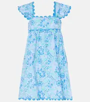 [Juliet Dunn] Juliet Dunn Printed cotton minidress UK 14 blue