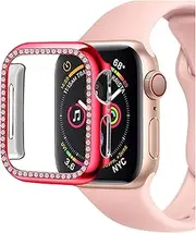 BRRTMTPAOK 10pcs/Protective Case Compatible With Apple Watch Case 44mm 38mm 40mm 42mm Compatible With IWatch Series 6 SE 5 4 3 2 1 watch case(Rose Red,44mm Series 654 SE)
