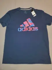 ADIDAS CAMO UNITE GO-TO PERFORMANCE MENS BLUE TEE T-SHIRT LARGE FT8583 CLIMALITE