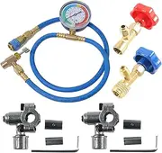 AC Recharge Kit, Auto AC Charging Tool, 3.94x1.18in Versatile Leak Detection, Portable Cooling Recovery, Automotive Refrigeration Accessories for Vehicle Truck Use