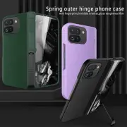 Hinge protection Leather Stand Full body Case +Glass For Google Pixel 9 Pro Fold