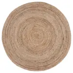 [James Lane] Braided Round Jute Rug - Natural
