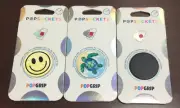 [3 PACK] Popsockets Sea Turtle + Dye Smiley + Black Pop Socket Phone Stand NEW