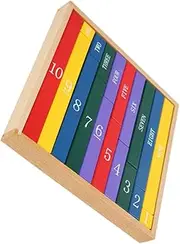 Yardwe Educational Toys Math Teaching Wooden Decimal Blocks Kindergarten Toy Number