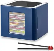 6 Tray Food Dehydrator, Food Dryer Machine with Led Touch Control Design, 35-70℃ Adjustable, 360° Circulating Hot Air, 48Hr Digital Timer,for Jerky, Meat, Beef, Dog Treats, Fruit Blue