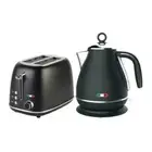 Vintage Electric Kettle & 2 Slice Toaster SET Combo Deal Stainless Steel Black