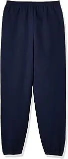 Hanes Boys EcoSmart Fleece Sweatpants, Midweight Cotton/Poly Fleece Pants for Boys, Cuffed Sweats