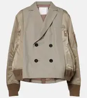 [Sacai] Sacai Double-breasted bomber jacket AU 12 beige