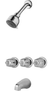 PFISTER LG01-3120 5 Hole Tub And Shw,01 Series Chrom,Three Handle, Polished