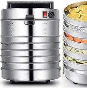 Fruit Dryer Dehydration Food Dehydrator with Temperature Controller Stainless Steel Fruit Dryer Machine Baby Pet Food Dryer Steamer Kitchen Bake Vegetable Fruit Biltong Maker Oven 30Cm Dia 360W