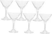 Luxury Martini Glass Set 6 Crystal Goblets for Whiskey Cocktails Wine Liquor Home Bar Collecti