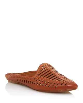 Dolce Vita Women's Ginny Woven Leather Mules Caramel Leather 9 M NWB
