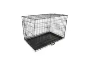 Paw Mate Wire Dog Cage Foldable Crate Kennel 42In With Tray Dog Cages