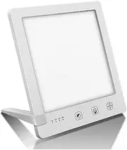 Light Therapy Lamp, 2000-10000 Lux Portable Natural Sunlight Lamp LED Light Box with 3 Adjustable Brightness Levels,Full UV-Free LED Spectrum,Touch Control SAD/Depression/Sleep Disorder(6.31 Inch)
