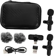 ibasenice 1 Set Lavalier Microphone Wireless Microphones Portable Mini Microphone Professional Lapel Microphone Clip on Microphone Clip-on Microphone Cordless Mic Black Electronic Components