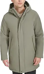 [Dockers] Men's Softshell Mid-Length Hooded City Coat