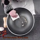 NNEDSZ 304 Stainless Steel Non-Stick Stir Fry Cooking Kitchen Wok Pan without Li