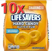 10x Lifesavers Hard Candy Butter Rum Sharing Size 14.5oz