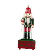 Christmas Nutcracker Decor Table Centerpiece Ornament Gift Wooden Music Box