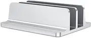 Vertical Laptop Stand, Aluminum Laptop Vertical Stand Organizer, Sturdy Laptop Computer Holder Desktop Stand Compatible with New Retina Apple MacBook Pro/Air, Mac Mini and iPad Pro Silver