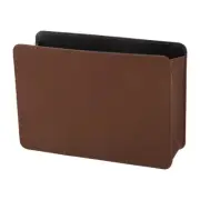 Car Trash Can Hanging Car Door Back Seats Faux Leather Trash Bin Brown 1 Pcs