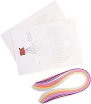 HAWILLOSCH 1 Set DIY Paper Quilling Kit Colorful Strips Tools for Handmade Craft Projects for Quilling Art School Teaching Home Decor