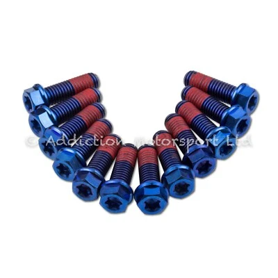 12x Blue Titanium Front Disc Rotor Bolts Screws for KTM 990 Supermoto 2011-2013