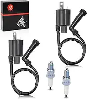 MOTO1988 Ignition Coil Pack R+L & spark plug + Cap For Yamaha Virago 700 750 1000 1100 XV700 XV750 XV1000 XV1100 1984-1999
