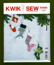 Hanging Christmas Stockings Sewing Pattern, Last One, 4 Variations~Kwik Sew 4268