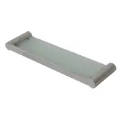 Pearl Glass Shelf with Stainless Steel Frame