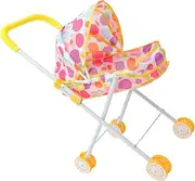 Doll Stroller Model Lightweight Simulation Cart for Roleplay Creative Play Dollhouse Accessory Present Safe Design