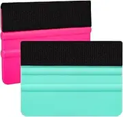 Lya Vinyl Squeegee for Vinyl - 2Pack Felt Squeegee Tool, Craft Adhesive Vinyl Cricut Scraper for Car Film Wrap, Sign Making, DIY Crafting, Window