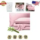 Ultra Soft Silk-Like Light Pink Bamboo Sheets for Split Head Flex King Beds