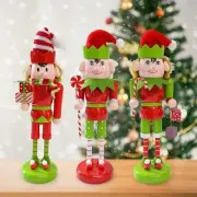 Christmas Nutcracker Figurine Xmas Decor Puppet for Shelf Fireplace Bedroom