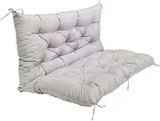Garden Chair Cushion Swing Chair Seat Cushions Soft Outdoor Waterproof Patio Lounger Bench Swing Hammock Pad,Light Gray 120 * 100 * 10CM