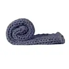 Dreamz Knitted Weighted Blanket Chunky Dark Grey Double 7KG