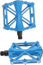 Toddmomy 1Pair Aluminium Alloy Bike Pedal with Special Rolling Ball Design Easy to Install Multi Purpose Use for Commuting and Recreational Riding Blue Single Bead Style