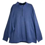 NWT Tommy Bahama Men’s Flip Coast 1/2 Zip Blue Reversible Pullover Sweater 3XLB